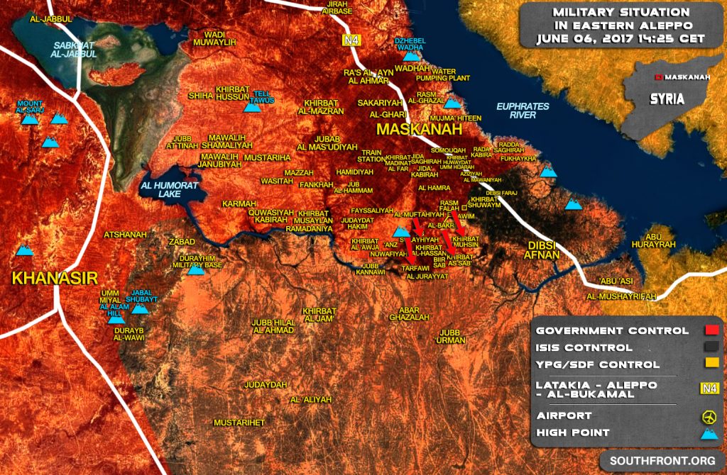 Tiger Forces Further Advanced South Of Maskanah, Liberated More Villages From ISIS (Map)