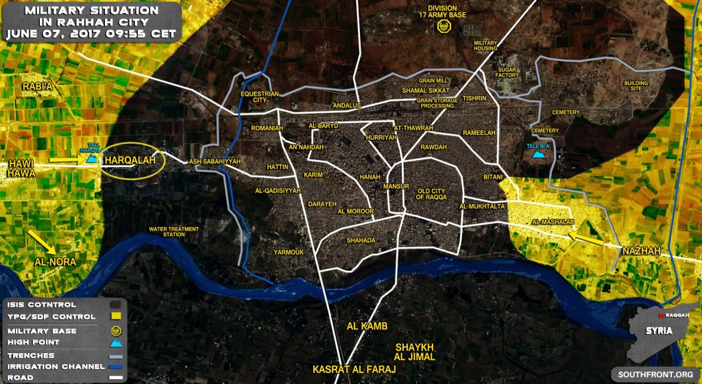 Syrian Democratic Forces Captures Harqalah Area In Western Raqqa (Video, Map)