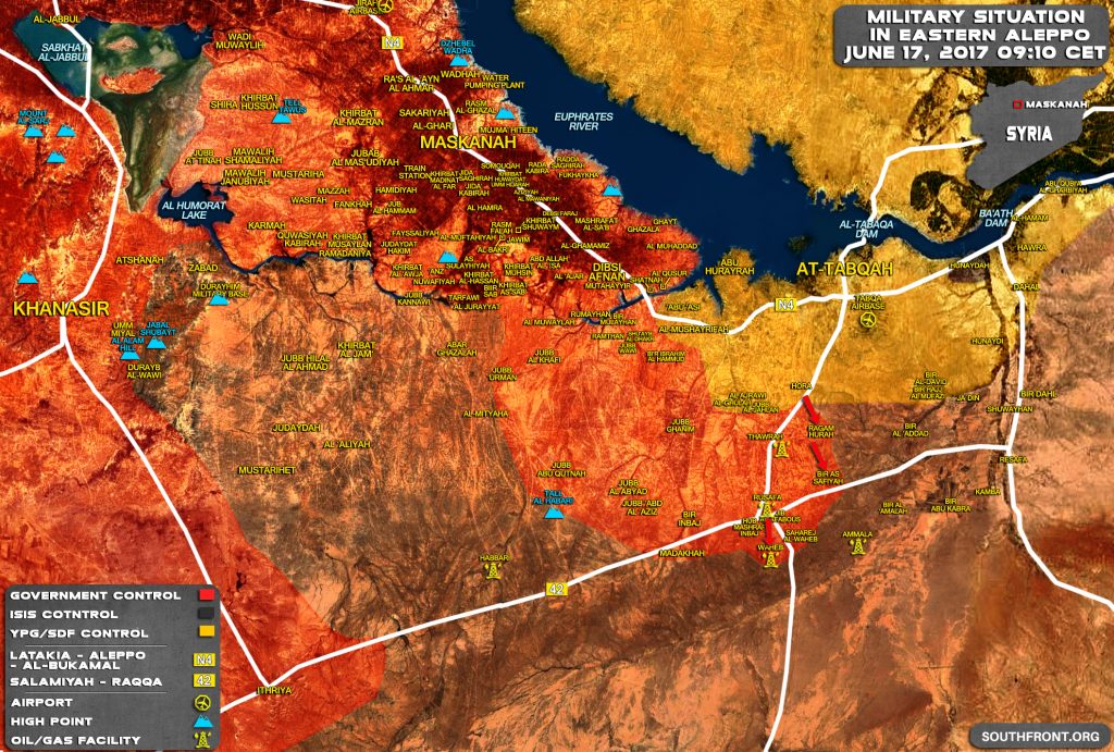 Syrian Government Forces Liberate More Areas In Raqqah Province (Map)