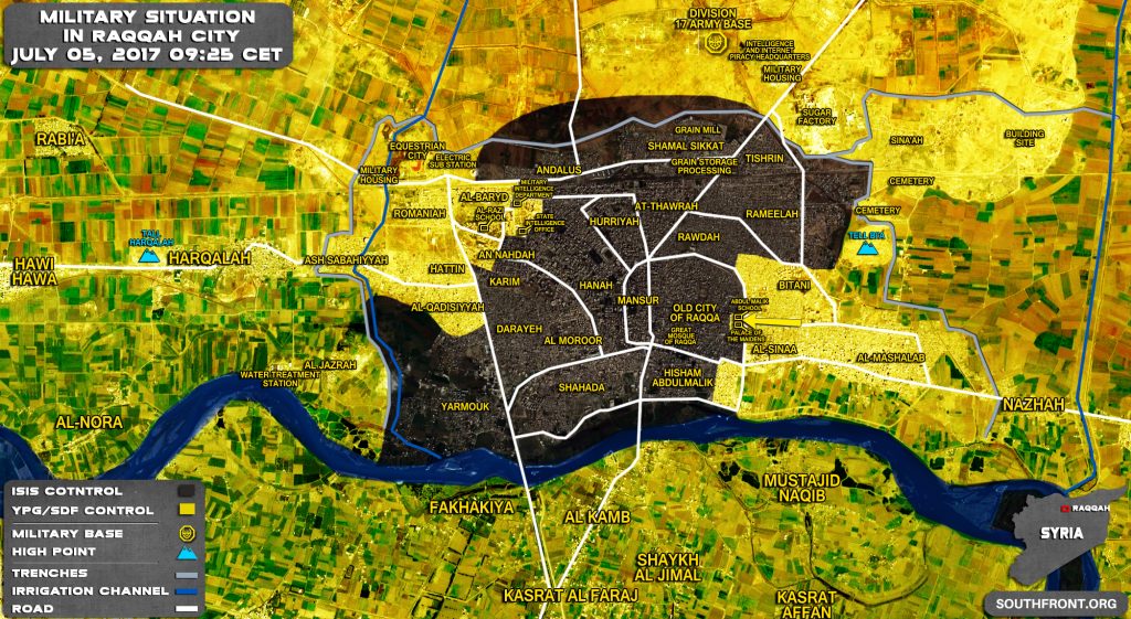 SDF Opens Gap In ISIS Defense In Old Raqqa (Map Update)