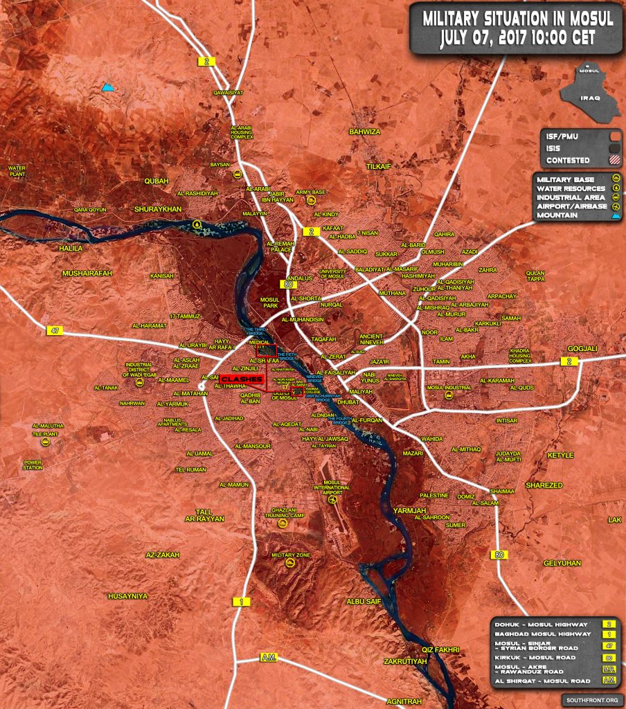 Iraqi Security Forces Are Close To Full Liberation Of Mosul From ISIS (Map Update)