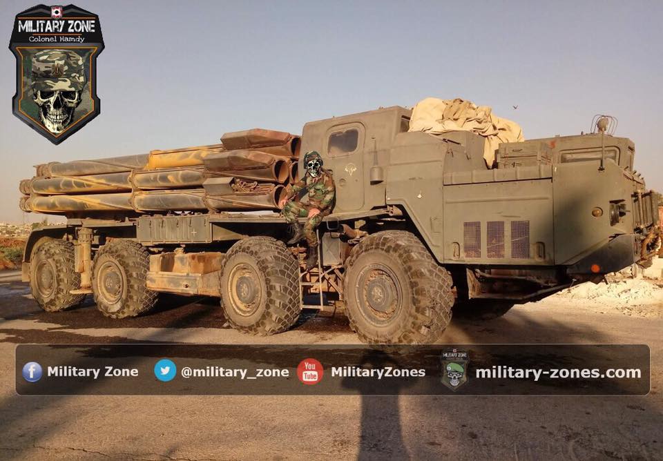 Russian-supplied 'Smerch' Heavy Multiple Launch Rocket Systems Support Government Advance Near Palmyra (Photos)