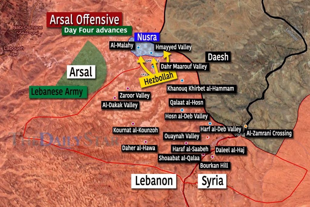 Hezbollah Crushed Militant Defense In Jaroud Arsal, Al-Qaeda Prepares To Surrender