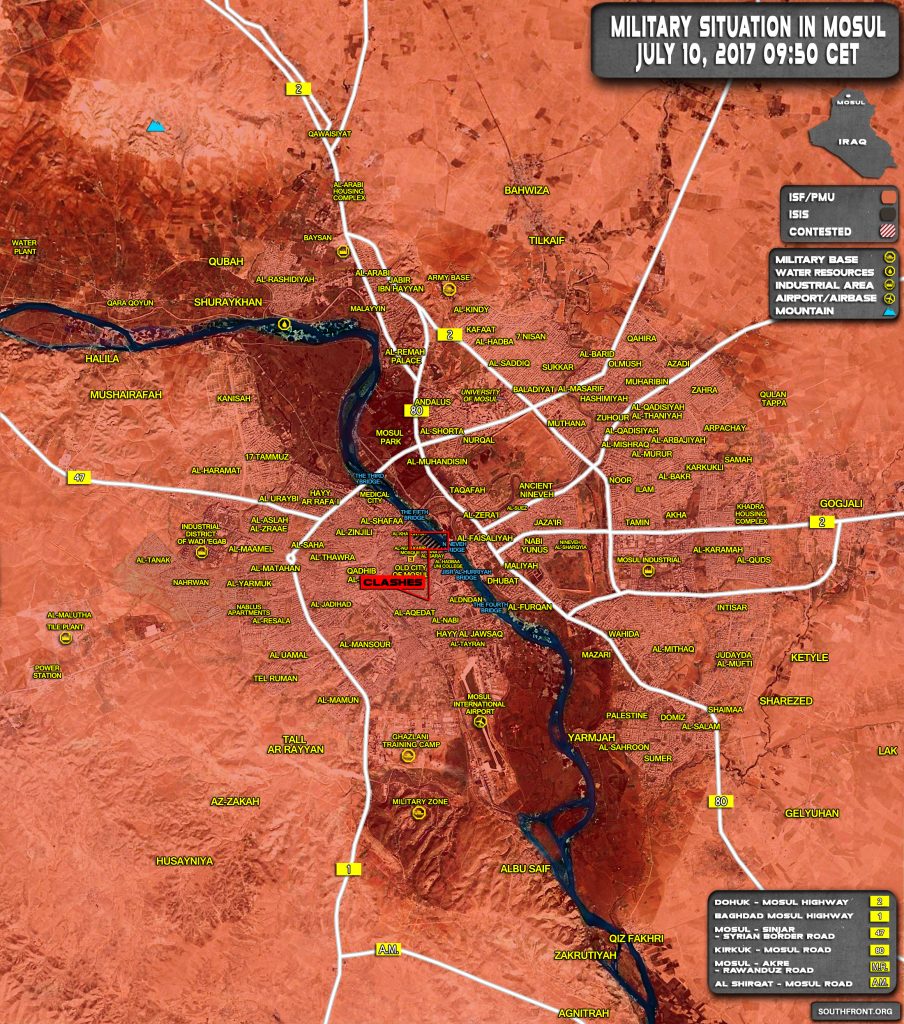 Iraqi Forces Are Close To Full Liberation Of Mosul City (Map Update)