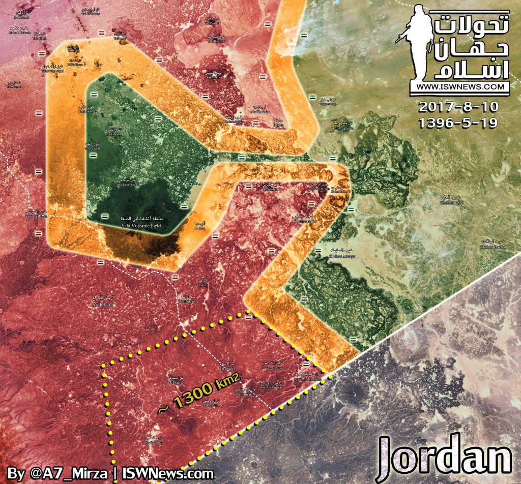 Map Update: Military Situation In Southeastern Syria After Government Advance At Border With Jordan