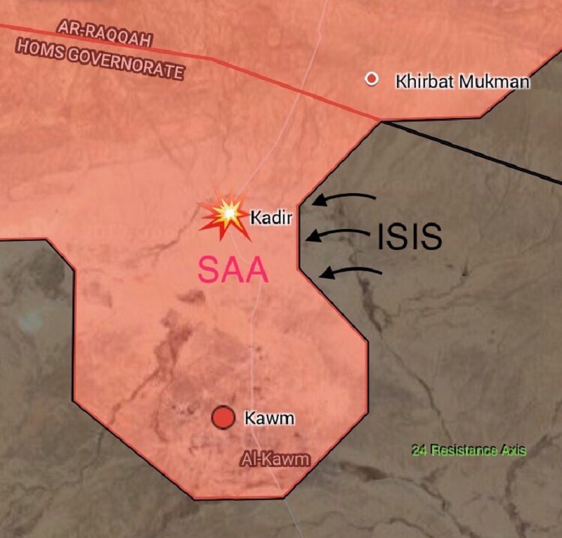 US-led Coalition Warplanes Bomb Syrian Army In Kadir Vilalge In Central Syria. ISIS Attack Follows - Reports
