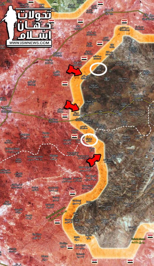 Maps: Syrian Army Activity In Area South Of Ithriyah