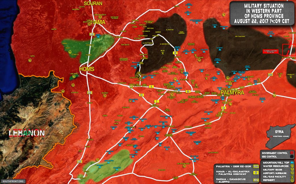 Government Forces Tighten Siege On ISIS-held Area Of Uqayribat (Map)