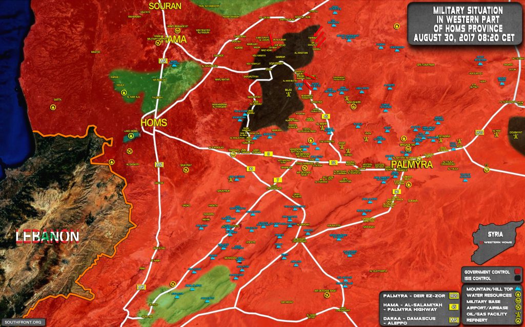 Military Situation In Uqayribat Pocket On August 30, 2017 (Map Update)