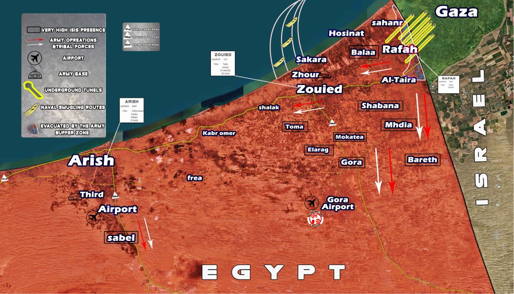 Maps: Security Situation In Northern Sinai, Egypt