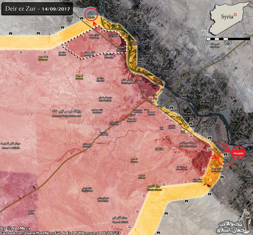 Overview Of Battle For Deir Ezzor On September 16, 2017 (Maps)