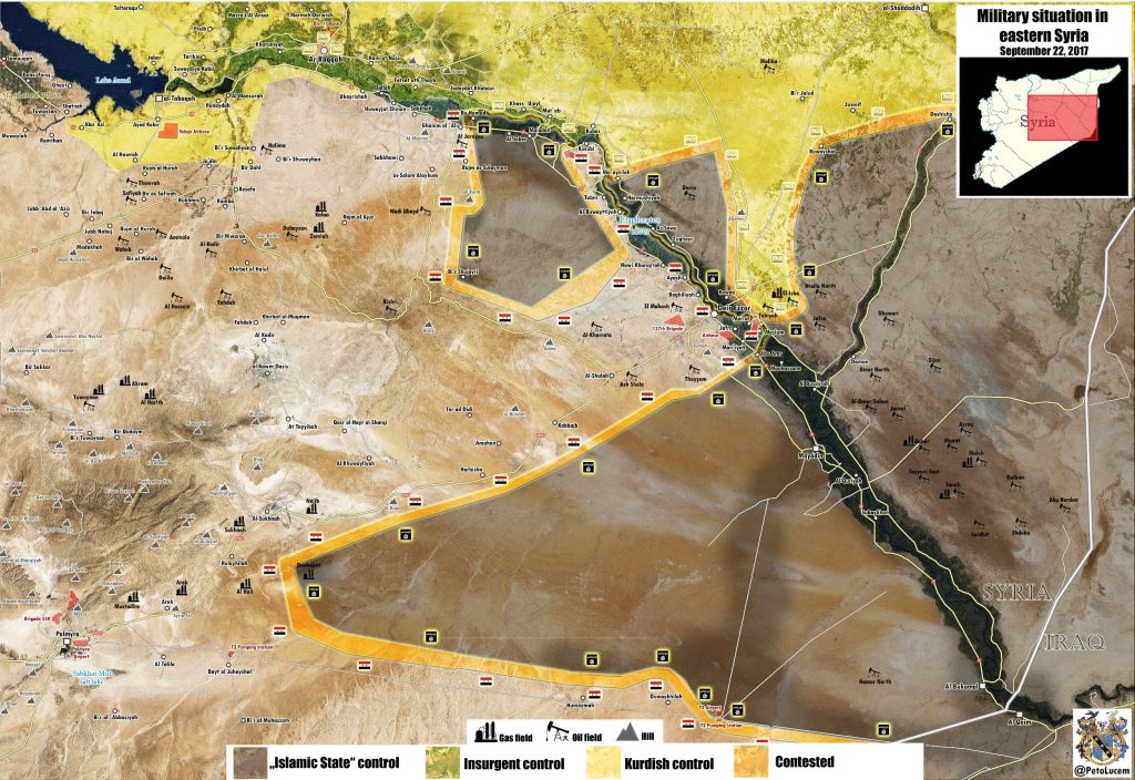 Overview Of Battle For Deir Ezzor On September 22, 2017 (Evening)
