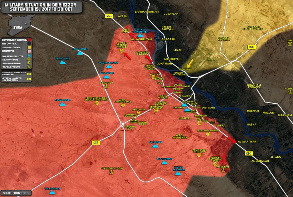 Overview Of Battle For Deir Ezzor On September 15, 2017 (Maps)