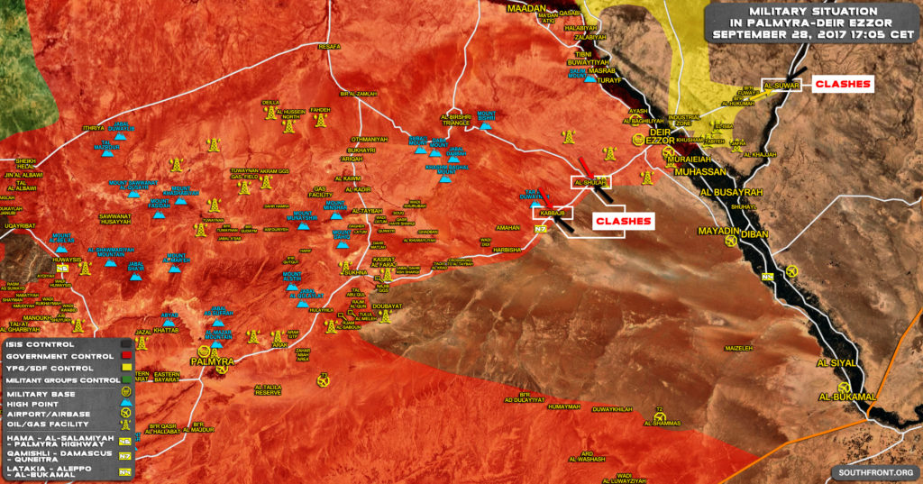 Overview Of Battle For Deir Ezzor On September 28, 2017 (Map)
