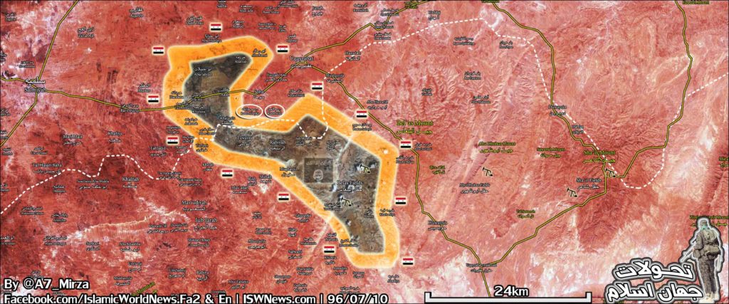 Military Situation In Eastern Salamiyah Pocket On October 2, 2017 (Syria Map)