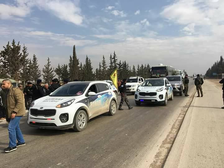 Large YPG/YBS Convoy Arrived Afrin Through Goernment-held Area To Combat Turkish Forces (Photos)