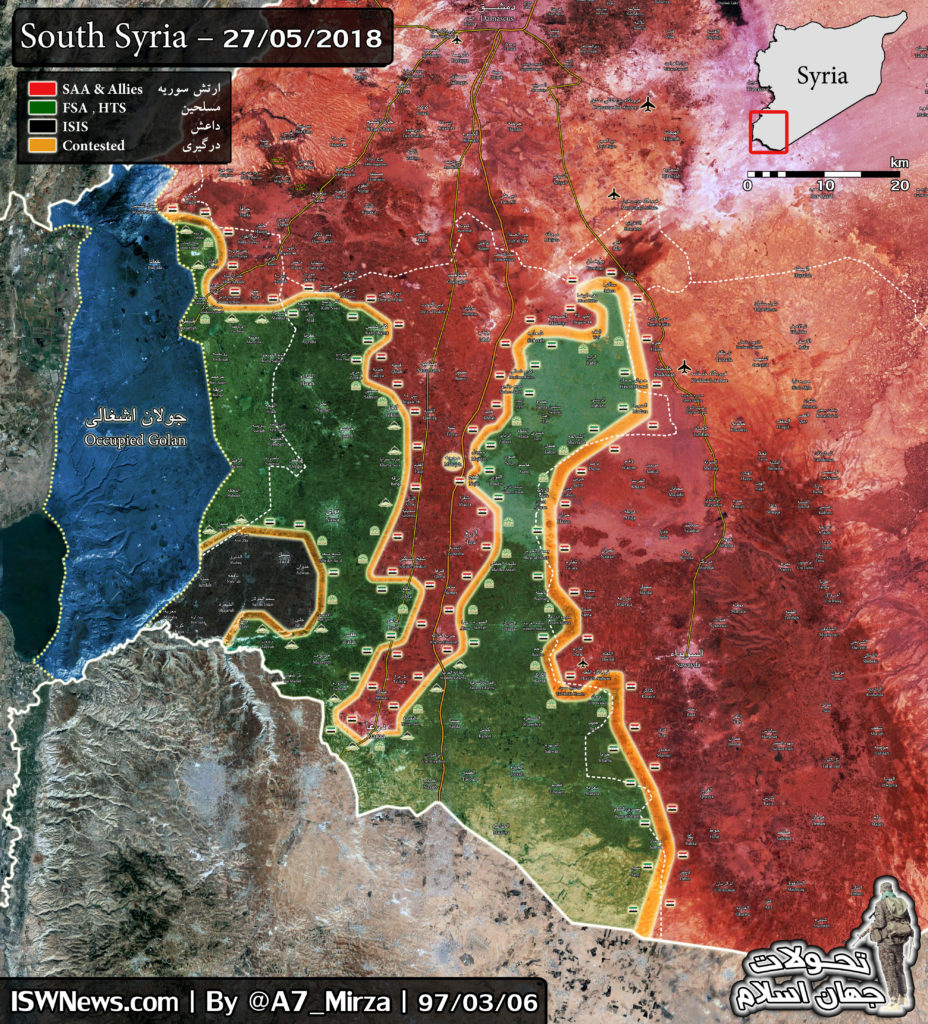 Map Update: Military Situation In Southern Syria On May 27, 2018