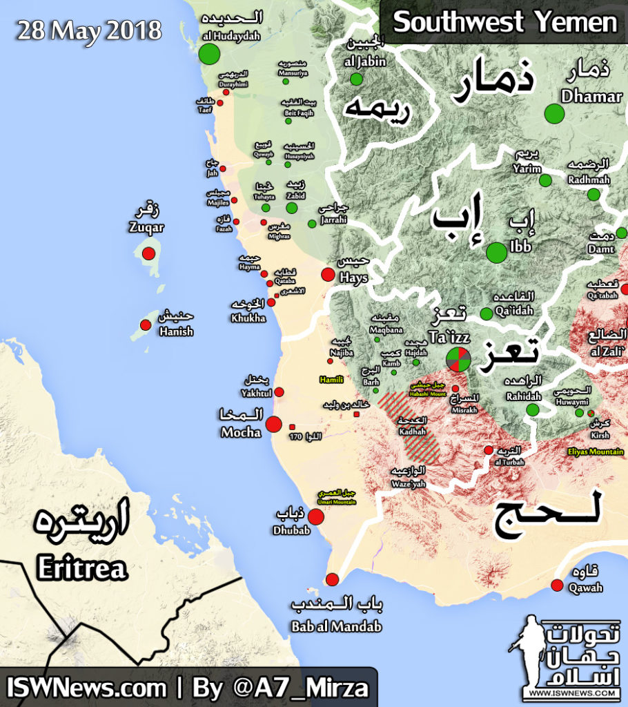 Map Update: Military Situation In Yemen On May 28, 2018