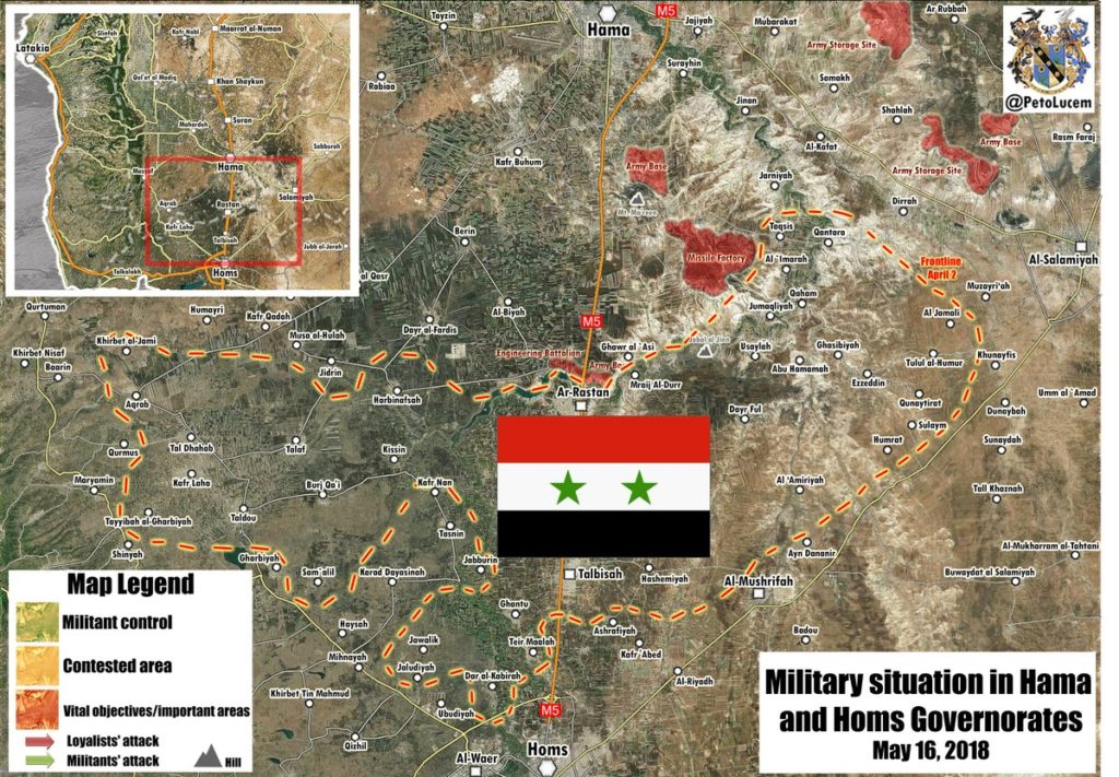 Map Update: Military Situation In Syria Following Liberation Of Rastan Pocket