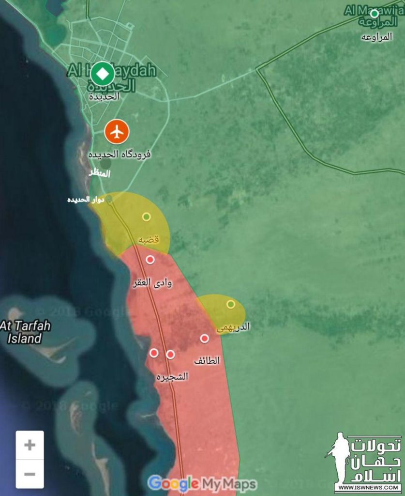 Battle For Yemen’s Al-Hudaydah On June 15, 2018 (Maps)