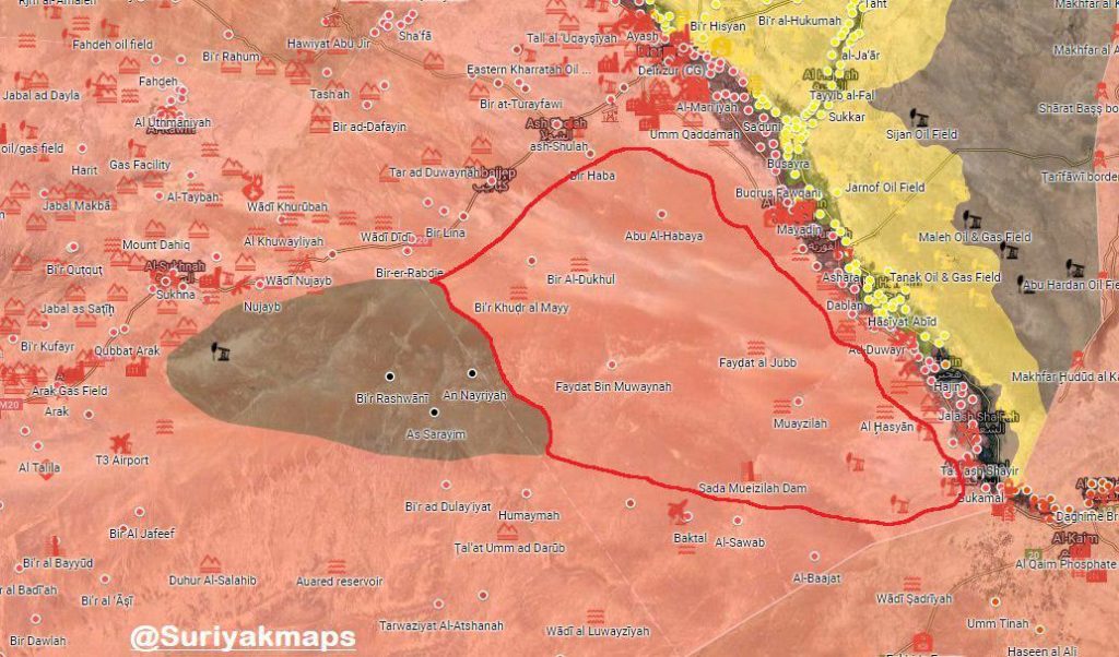 Map Update: Government Forces Secured Over 5,200km2 Of Deir Ezzor Desert From ISIS