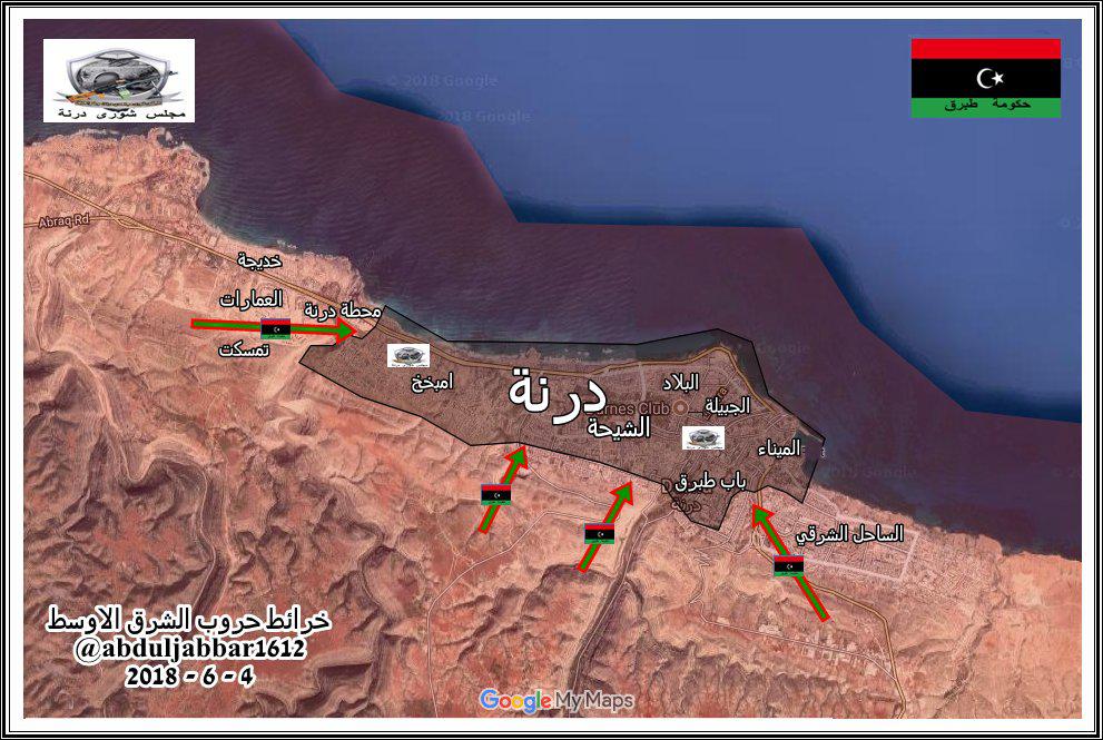 Militants' Defense In Derna Is Slowly Collapsing Under Pressure From LNA (Maps)