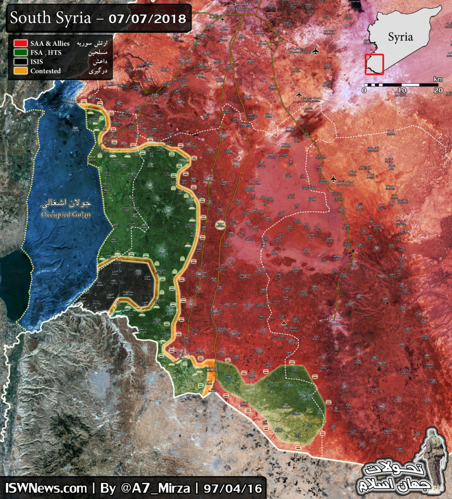 In Maps: Government Forces Retake Large Chunk Of Syrian-Jordanian Border