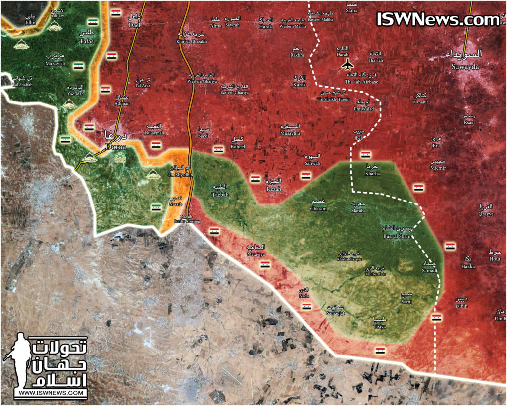 In Maps: Government Forces Retake Large Chunk Of Syrian-Jordanian Border