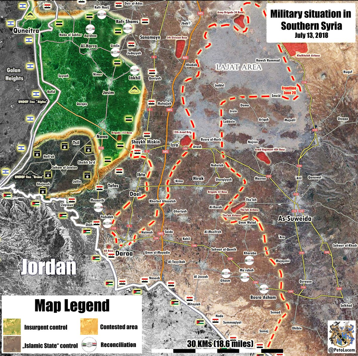 Syrian Millitary Resumes Its Advance In Western Daraa (Map)