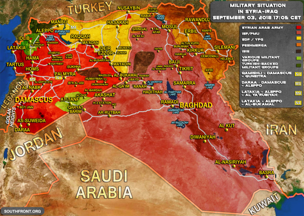 Military Situation In Syria And Iraq On September 3, 2018 (Map Update)