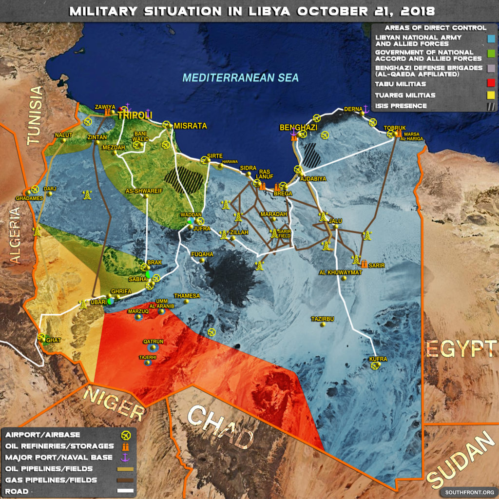 Military Situation In Libya On October 21, 2018 (Map Update)