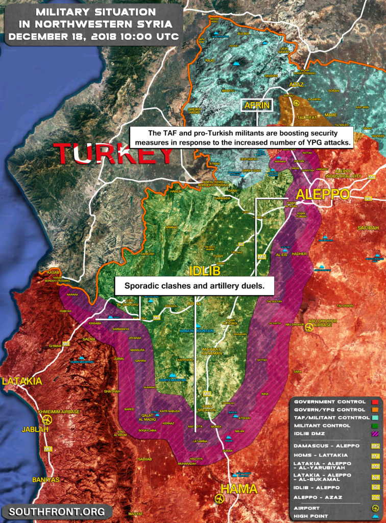 Map Update: Militants Continue To Violate Ceasefire Regime In Idlib De-Escalation Zone