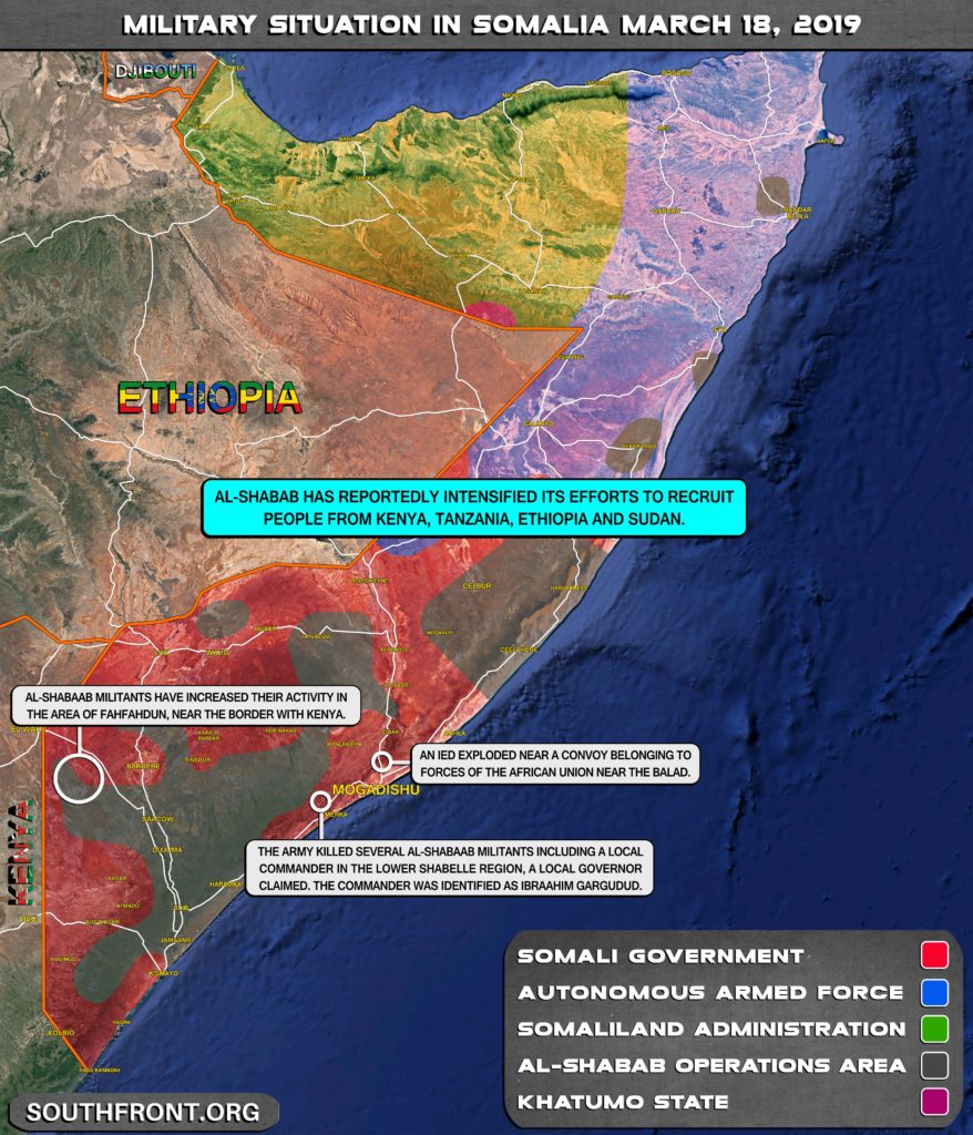 Military Situation In Somalia On March 18, 2019 (Map Update)
