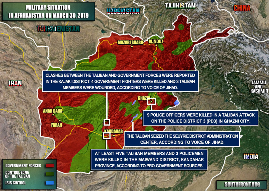 Military Situation In Afghanistan On March 30, 2019 (Map Update)