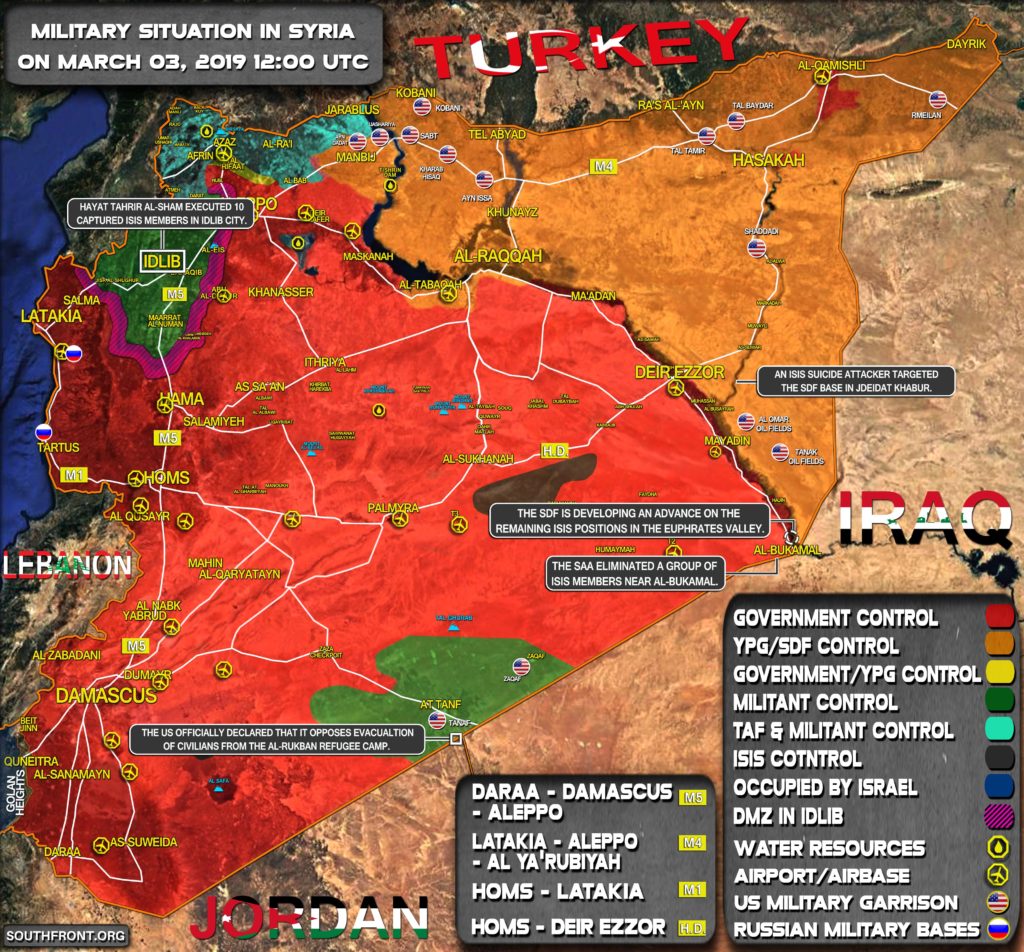 Military Situation In Syria On March 3, 2019 (Map Update)