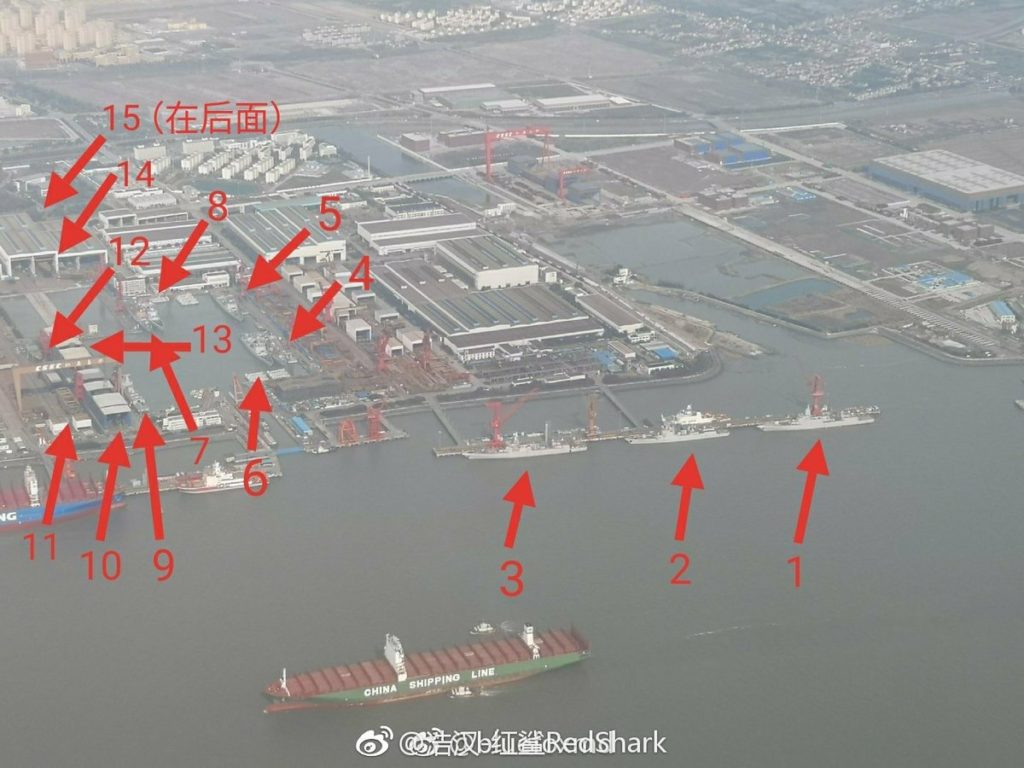 China's Growing Naval Ppower: Photos Of Jiangnan Shipyard Show Aircraft Carrier, Multiple Destroyers Under Construction