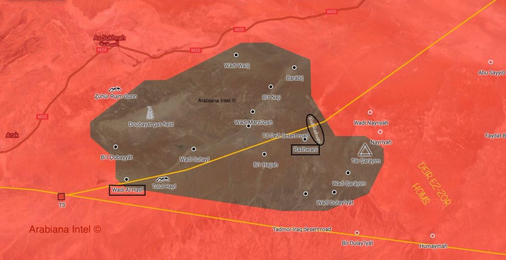 Map Update: ISIS Presence In Central Syrian Desert