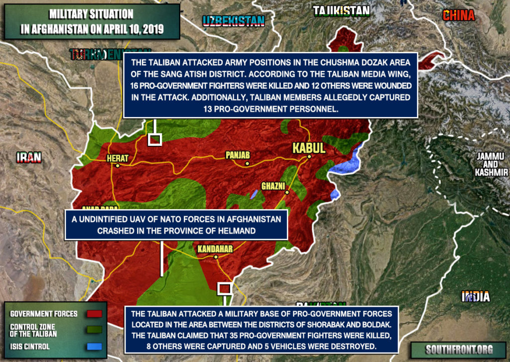 Military Situation In Afghanistan On April 10, 2019 (Map Update)