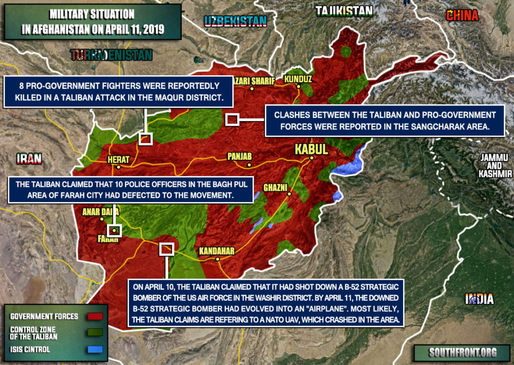 Military Situation In Afghanistan On April 11, 2019 (Map Update)