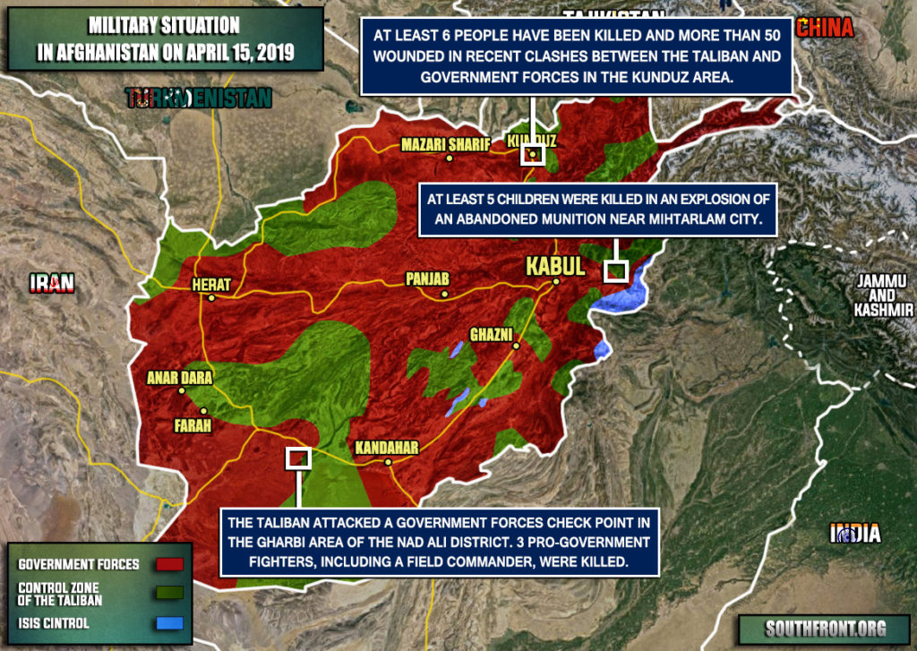 Military Situation In Afghanistan On April 15, 2019 (Map Update)