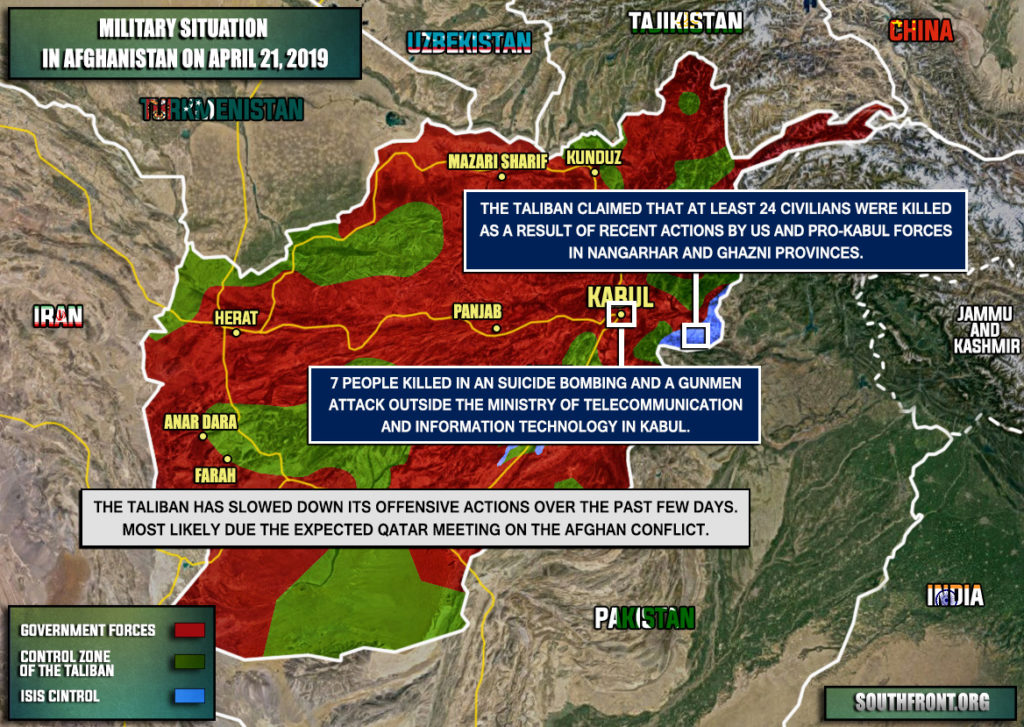 Military Situation In Afghanistan On April 21, 2019 (Map Update)
