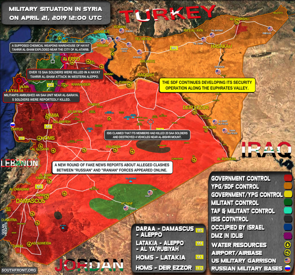 Military Situation In Syria On April 21, 2019 (Map Update)