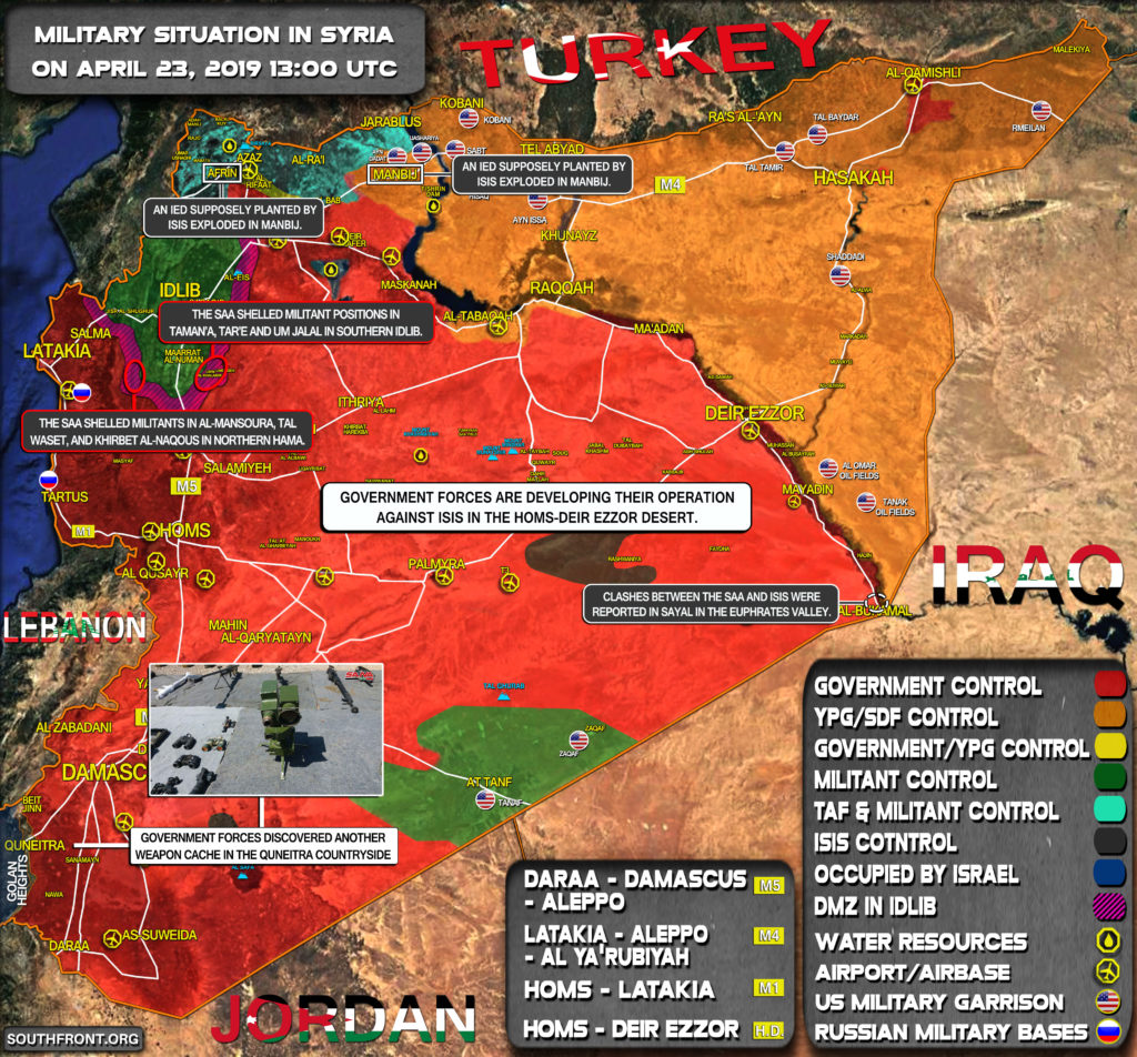 Military Situation In Syria On April 23, 2019 (Map Update)