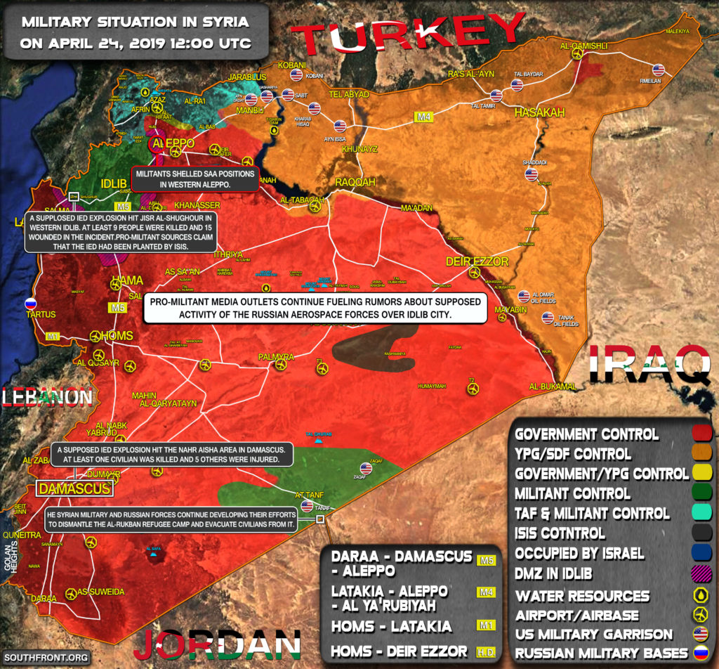 Military Situation In Syria On April 24, 2019 (Map Update)