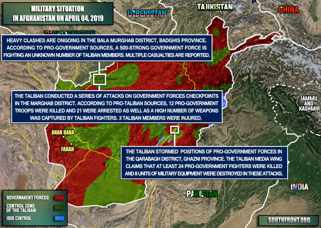 Military Situation In Afghanistan On April 4, 2019 (Map Update)