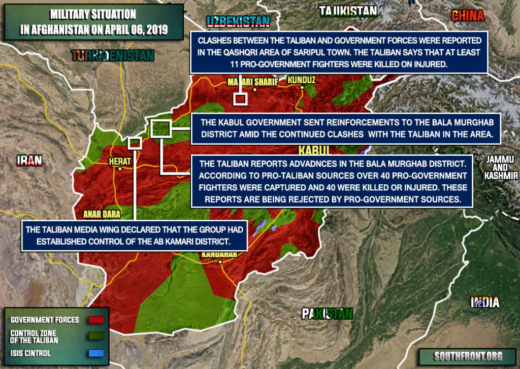 Military Situation In Afghanistan On April 6, 2019 (Map Update)