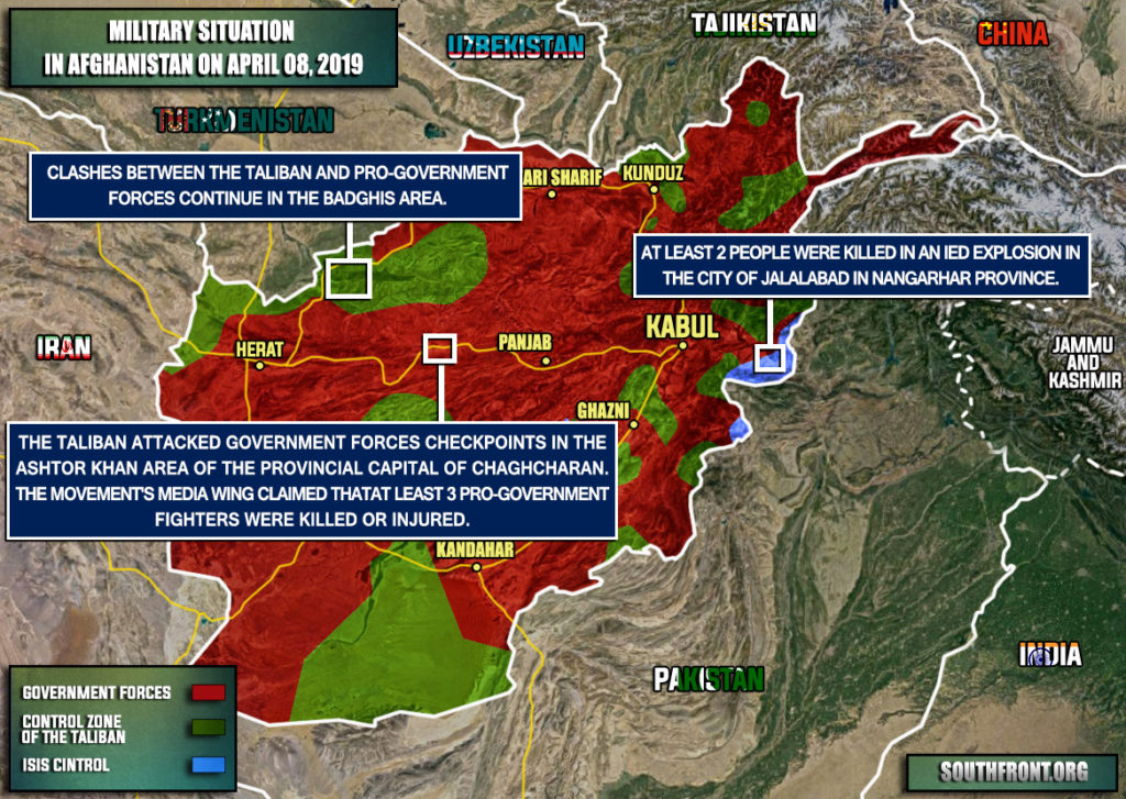 Military Situation In Afghanistan On April 8, 2019 (Map Update)
