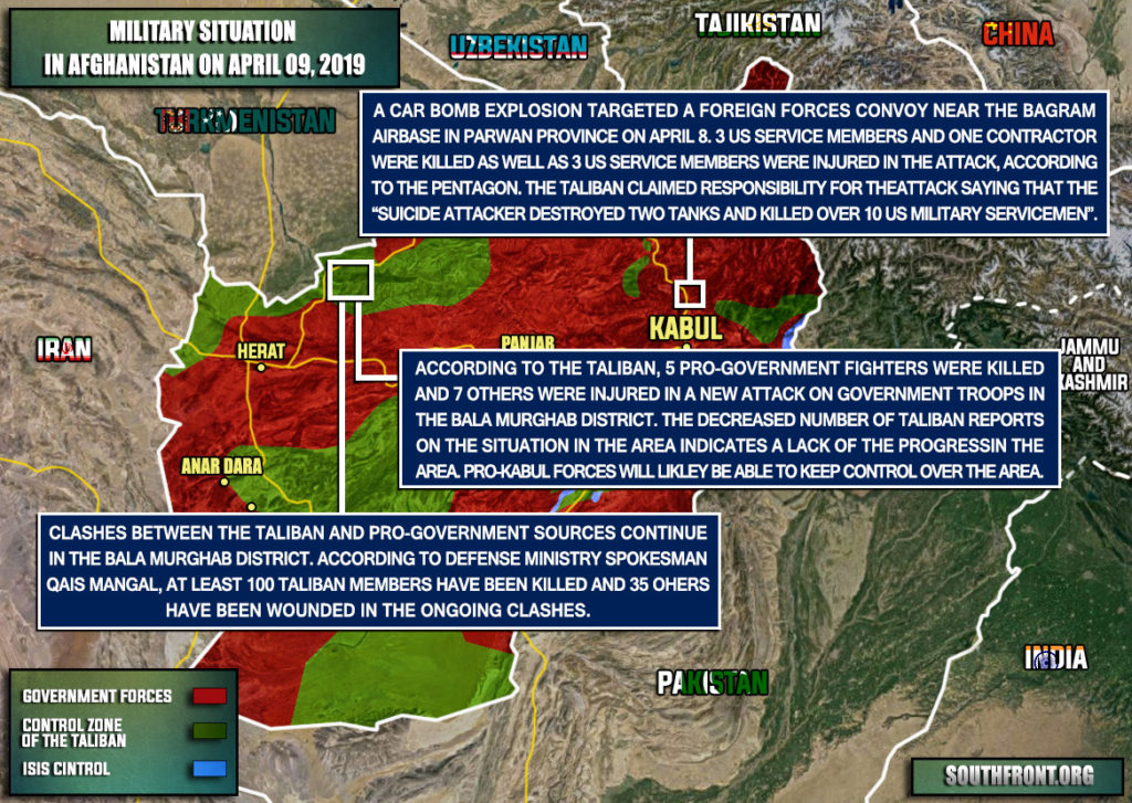 Military Situation In Afghanistan On April 9, 2019 (Map Update)
