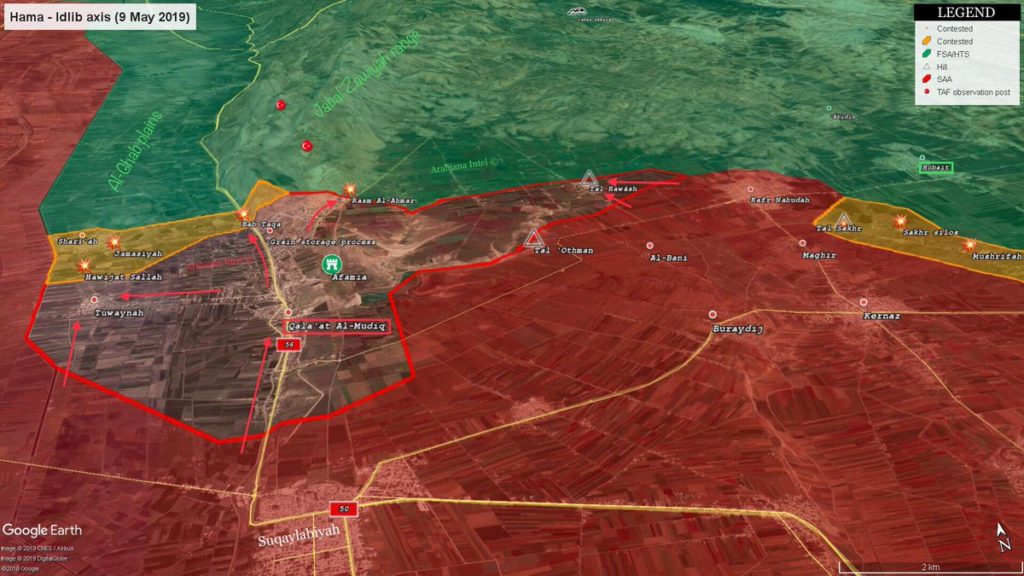 Government Troops Develop Their Advance In Northwestern Hama (Map)