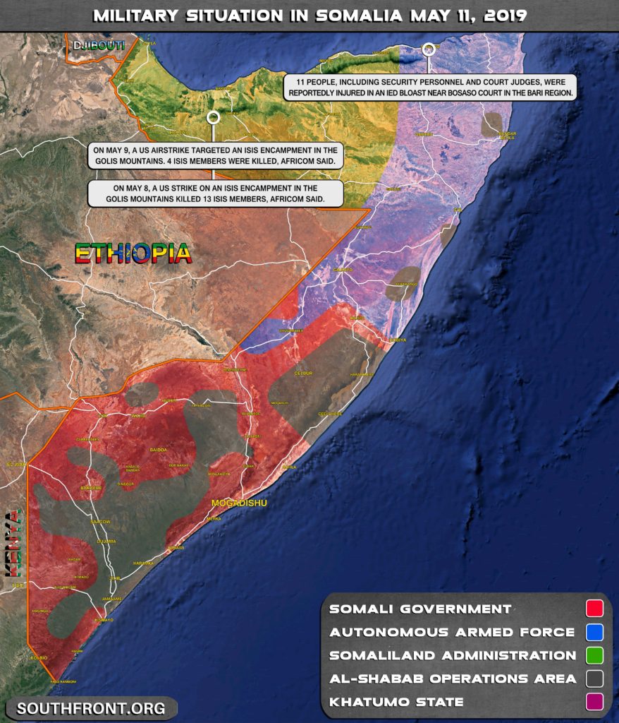 Map Update: US Eliminated 17 ISIS Members In Recent Series Of Airstrikes In Somalia